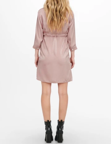 Rochie scurta Only Maternity, roz pudra