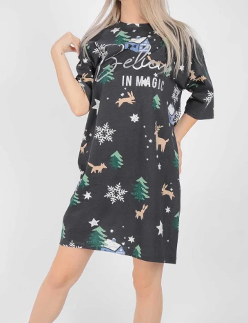 Rochie de noapte Reserved, gri inchis Gri