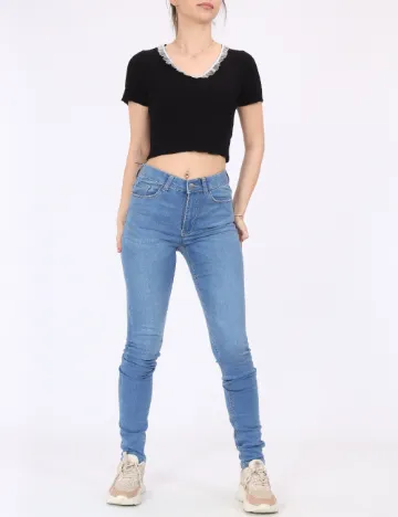 Blugi Jacqueline de Yong, albastru