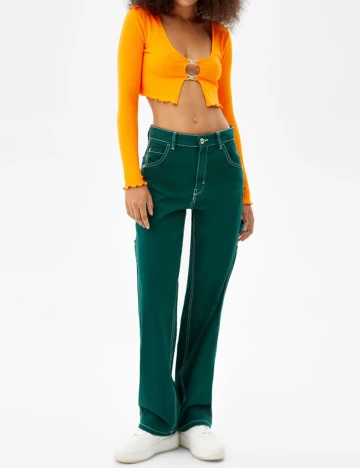 Top Bershka, portocaliu