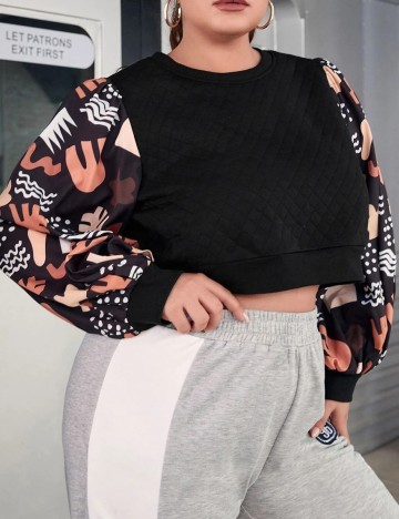 Top SHEIN CURVE, negru