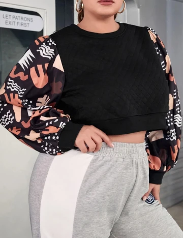Top SHEIN CURVE, negru