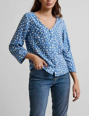 Bluza Pieces, albastru