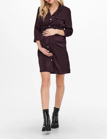 Rochie scurta Only Maternity, visiniu