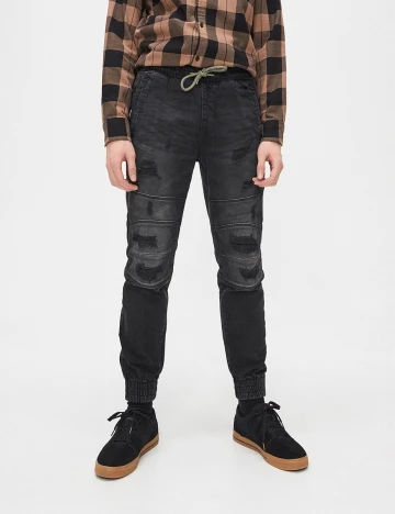 Blugi CROPP, gri inchis