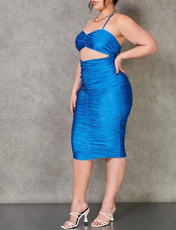 Rochie medie SHEIN CURVE, albastru