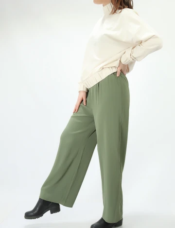Pantaloni Vila, verde