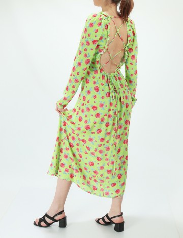 Rochie medie Vila, verde