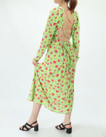 Rochie medie Vila, verde Verde