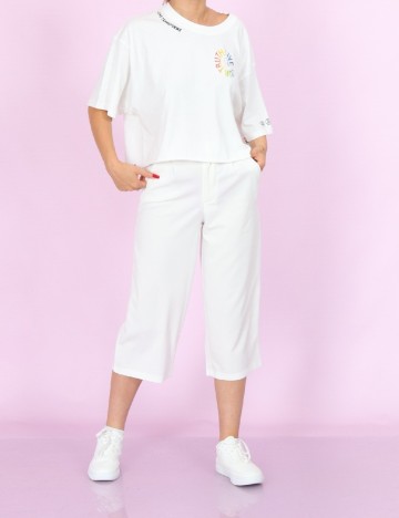 Pantaloni Jacqueline de Yong, alb, S