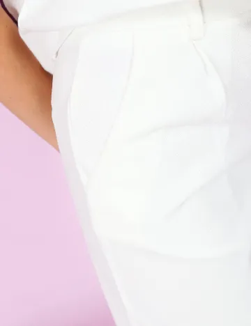 Pantaloni Jacqueline de Yong, alb