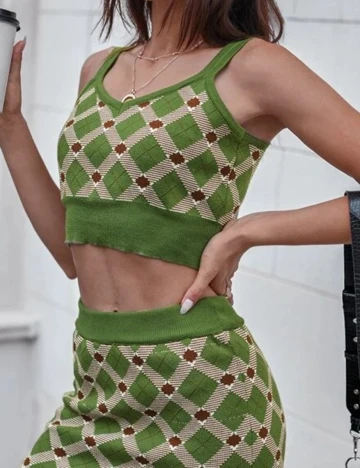 Top SHEIN, verde