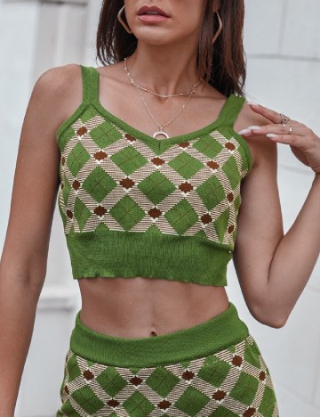 Top SHEIN, verde