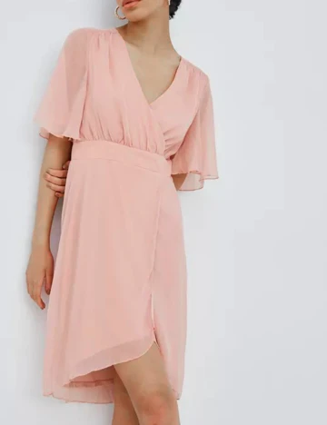 Rochie medie Vila, roz