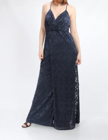Rochie lunga Goddiva, bleumarin