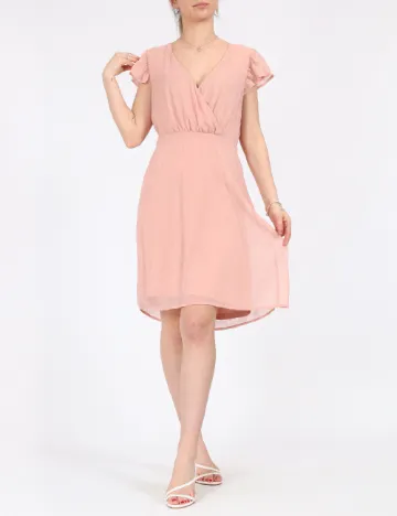 Rochie Vila, roz pudra