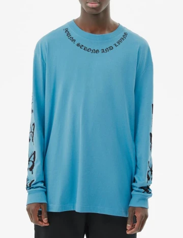 Bluza Bershka, bleu Albastru