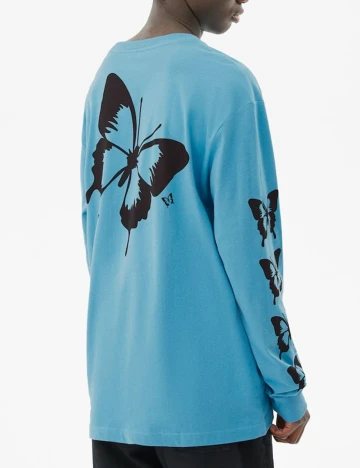 Bluza Bershka, bleu Albastru