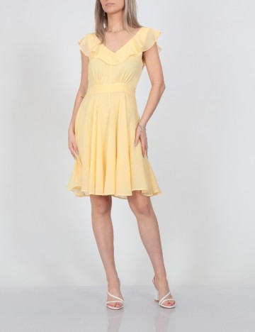 Rochie scurta Vila, galben