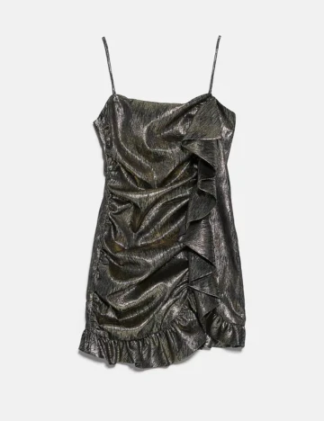 Rochie scurta Zara, auriu Galben