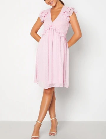 Rochie scurta Vila, roz