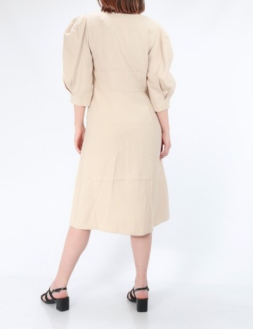 Rochie medie Vila, crem