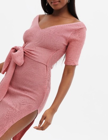 Rochie medie Cameo Rose, roz