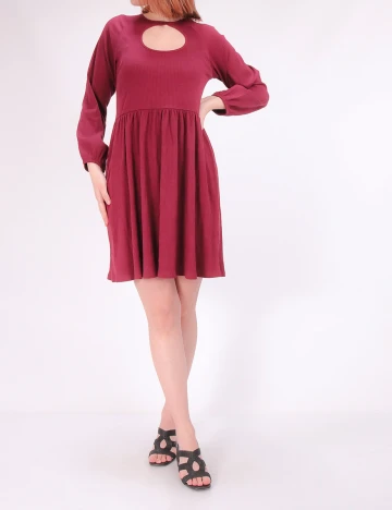 Rochie scurta Noisy May, grena Rosu