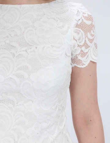 Rochie scurta BUBBLEROOM, alb