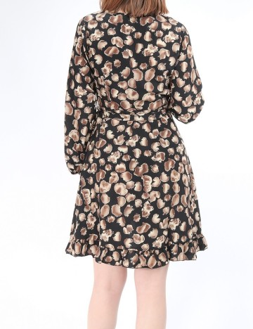 Rochie scurta Blue Vanilla, negru/maro