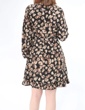 Rochie scurta Blue Vanilla, negru/maro