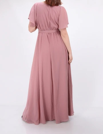 Rochie lunga Goddiva, roz