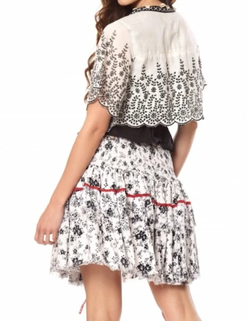Bluza Savage Culture, alb-negru