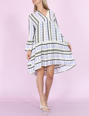 Rochie scurta Hailys, ecru, L