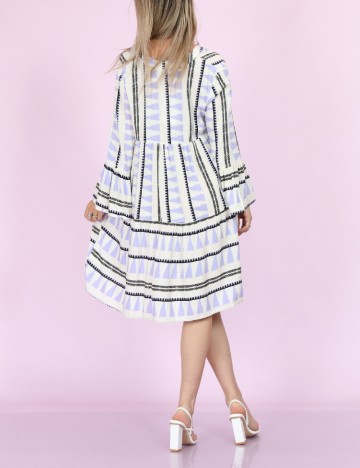 Rochie scurta Hailys, ecru
