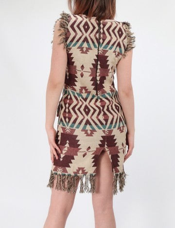 Rochie scurta Savage Culture, maro