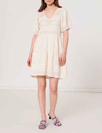 Rochie scurta Hailys, crem