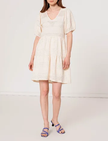 Rochie scurta Hailys, crem