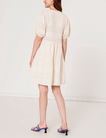 Rochie scurta Hailys, crem