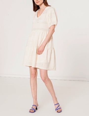 Rochie scurta Hailys, crem, XS