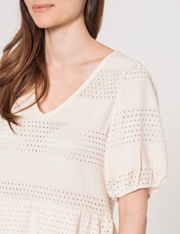 Rochie scurta Hailys, crem