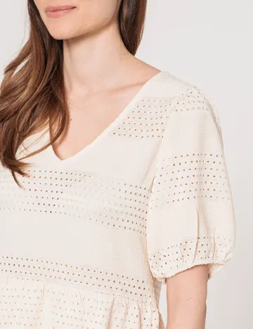 Rochie scurta Hailys, crem