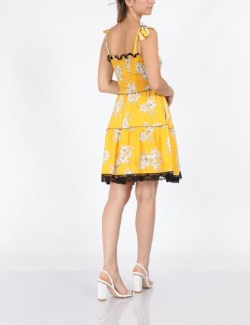 Rochie scurta Savage Culture, galben