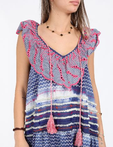 Rochie scurta Savage Culture, albastru