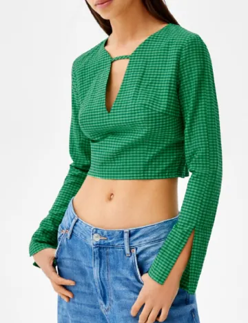 Top Bershka, verde