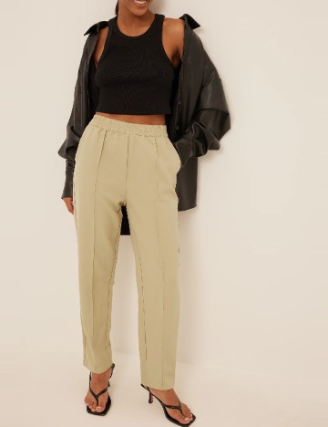 Pantaloni NA-KD, bej