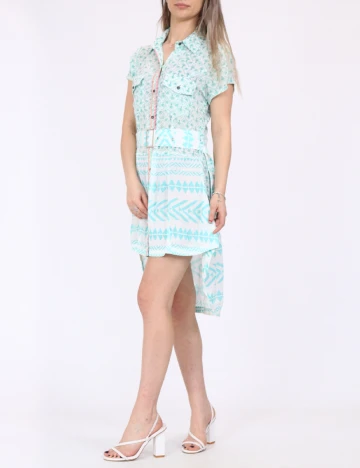 Rochie Savage Culture, turcoaz Verde