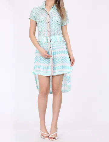 Rochie Savage Culture, turcoaz Verde