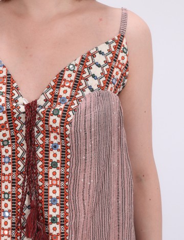 Rochie Lunga Savage Culture, roz pudra