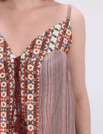 Rochie Lunga Savage Culture, roz pudra
